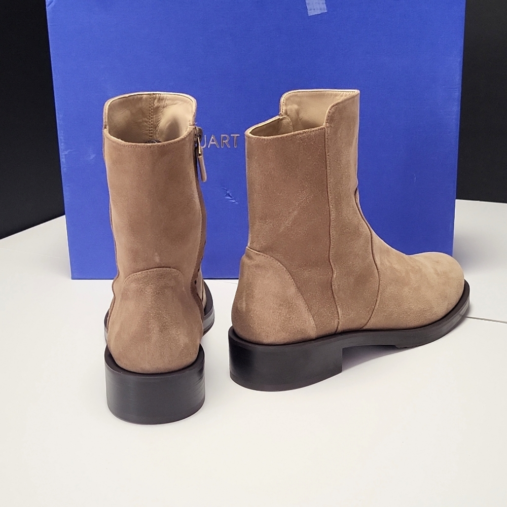 NIB$595 Stuart Weitzman 5050 Bold Zip Bootie Khaki Ankle Boots 11 - Picture 12 of 16